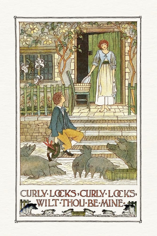 Curly Locks Courtship by Wild Violets — canvas wall art