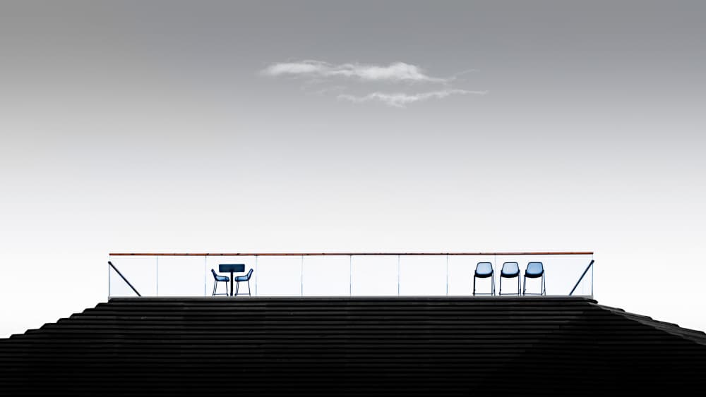 Minimalist Rooftop Terrace by Rolf Endermann — canvas wall art