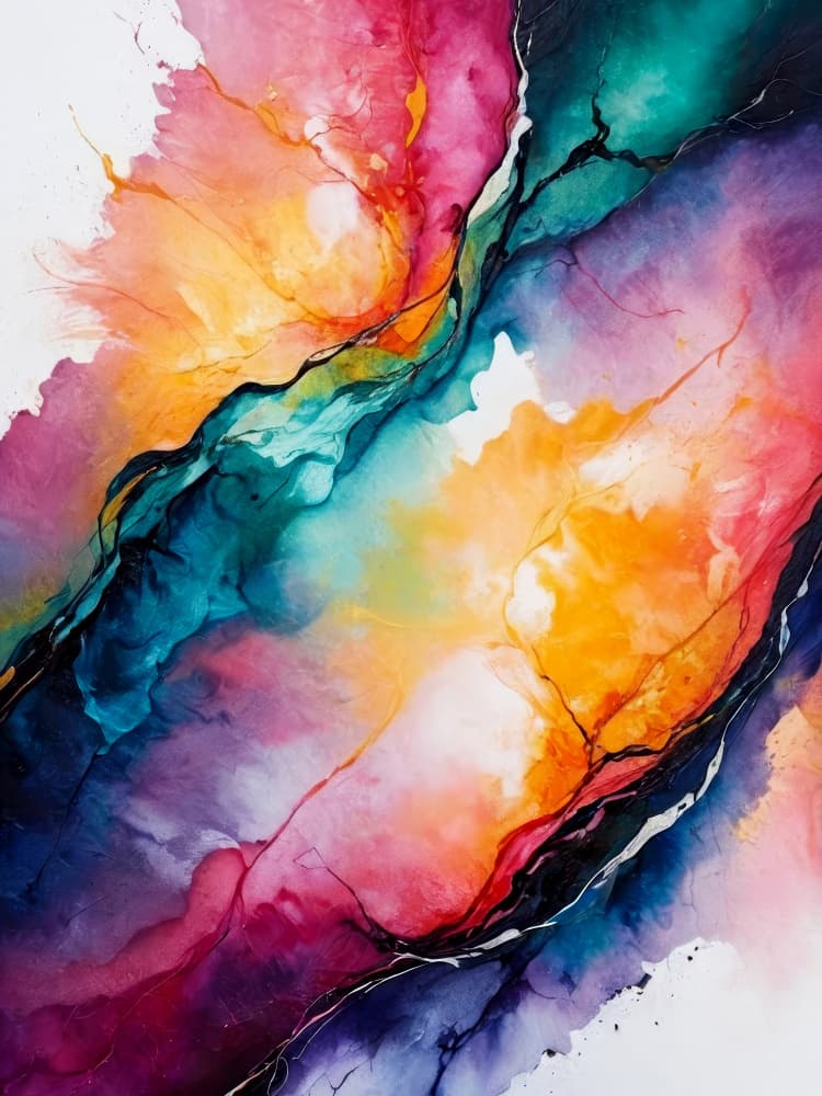 Vibrant Fluid Abstract by Alpenglow Workshop — canvas wall art