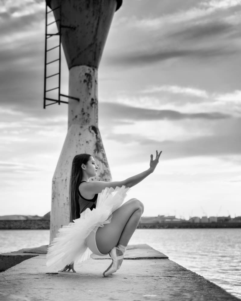 Graceful Pier Ballerina by Vasil Nanev — canvas wall art