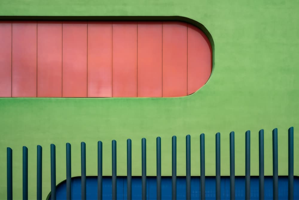 Colorful Modern Geometry by Linda Wride — canvas wall art