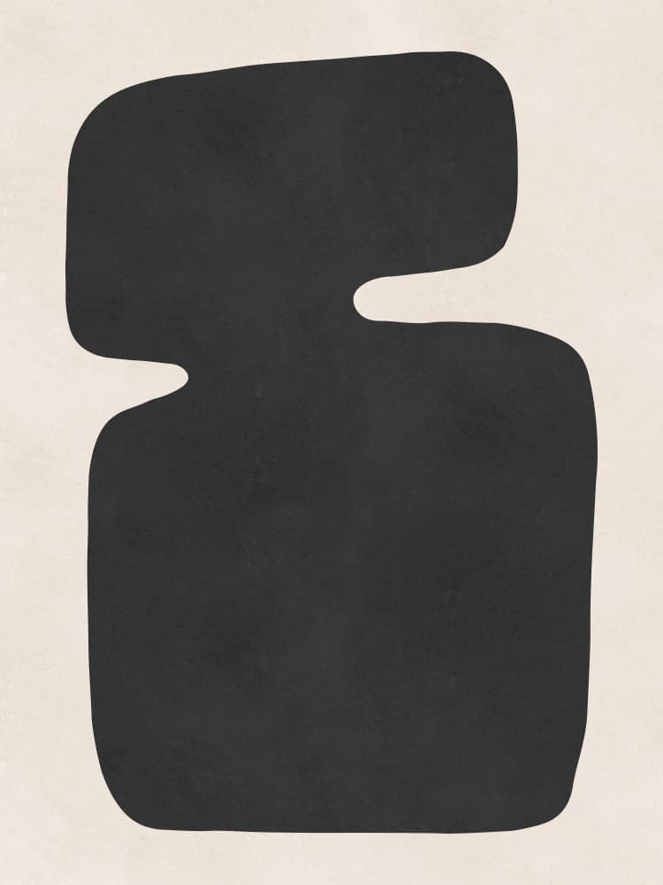 Organic Black Shape by Vitor Costa — canvas wall art