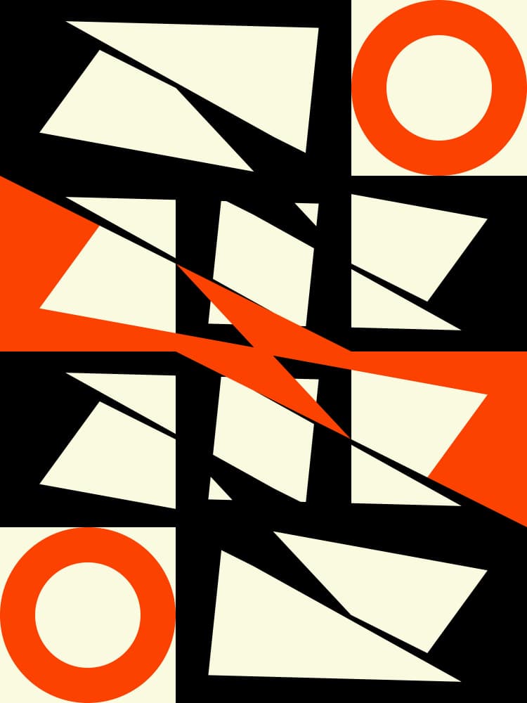 Bold Geometric Abstraction by Petr Strnad — canvas wall art