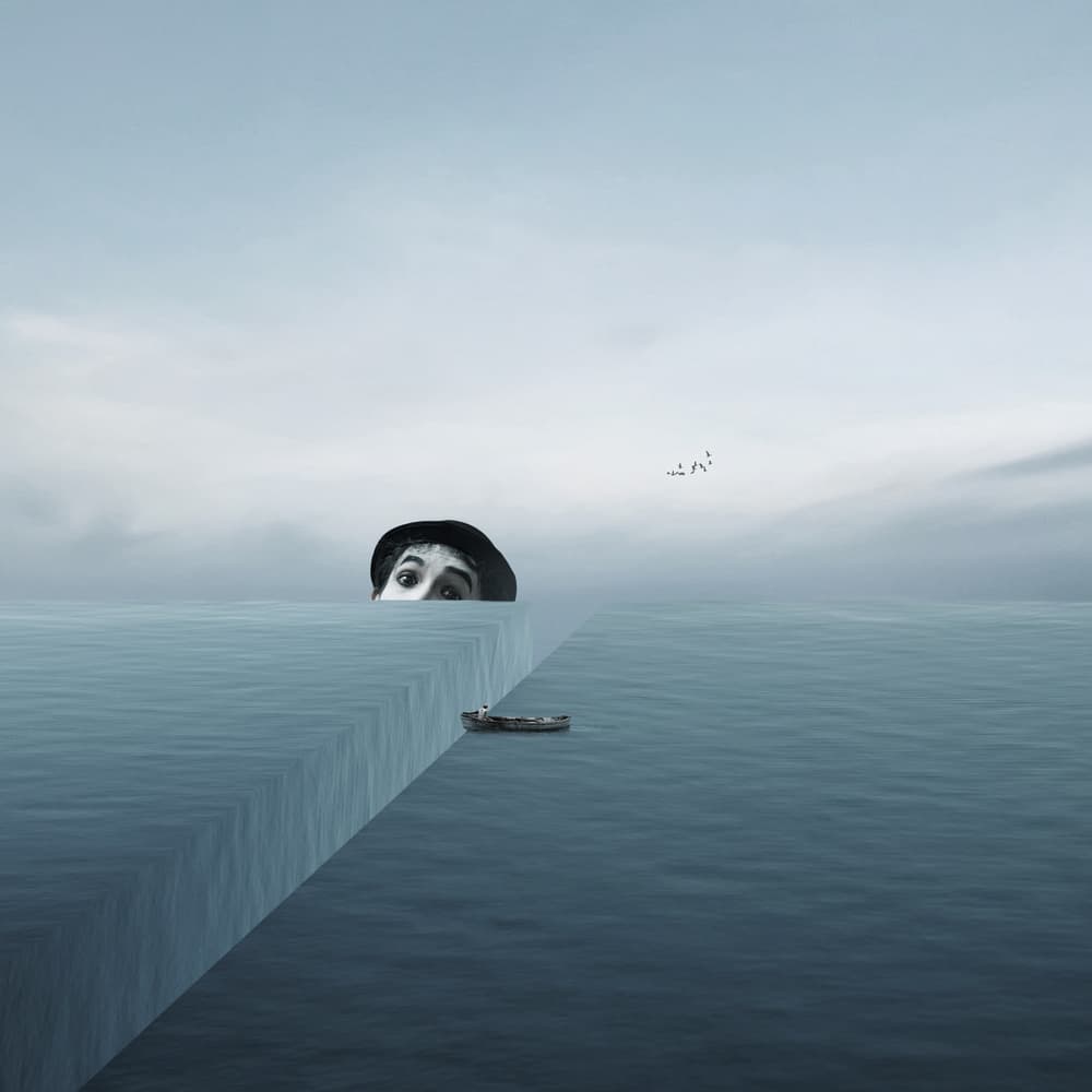 Deep Blue Gaze by hardibudi — canvas wall art
