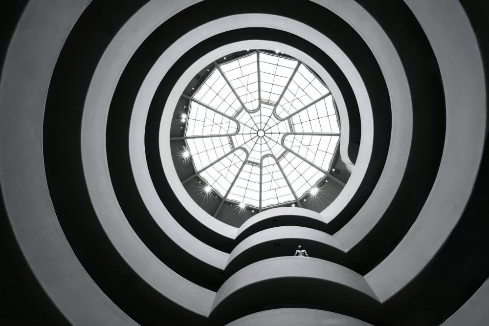 Modern Spiral Architecture by Catherine Wang — canvas wall art