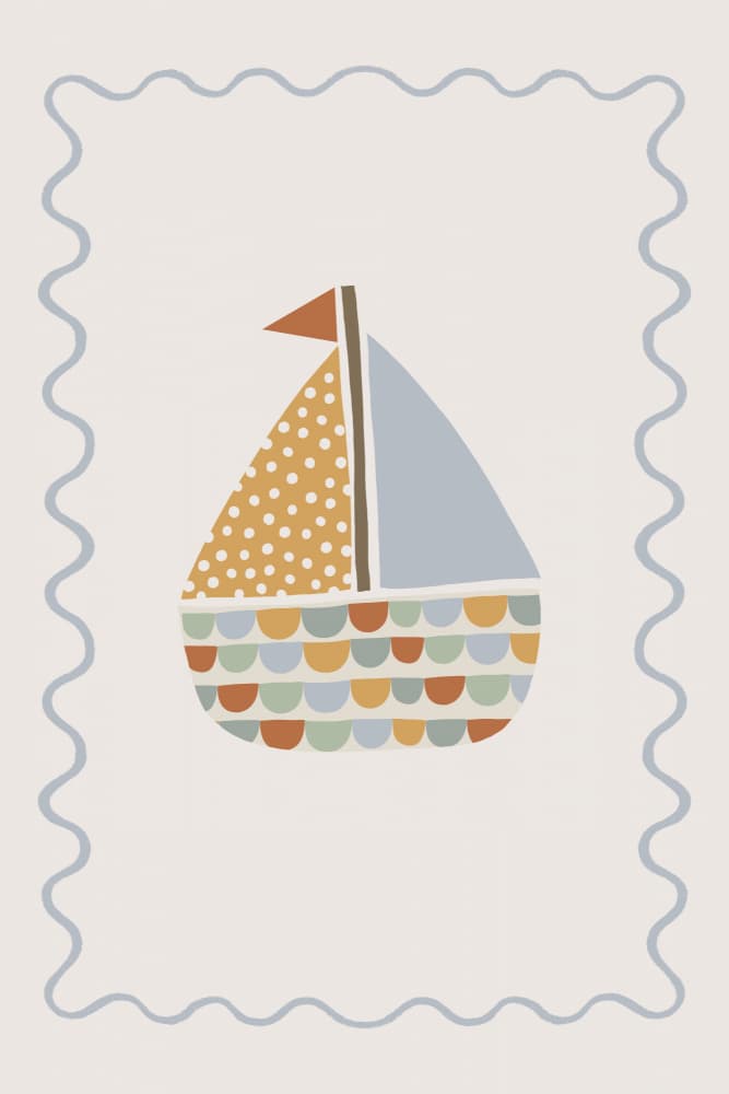 Whimsical Sailboat Adventure by Menina Lisboa — canvas wall art