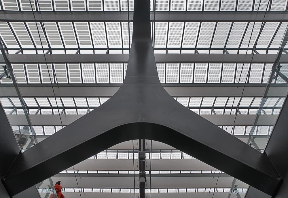 Modern Architectural Ceiling Structure by Henk van Maastricht — canvas wall art