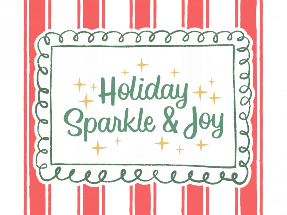 Holiday Sparkle And Joy by Jolly and Dash — canvas wall art