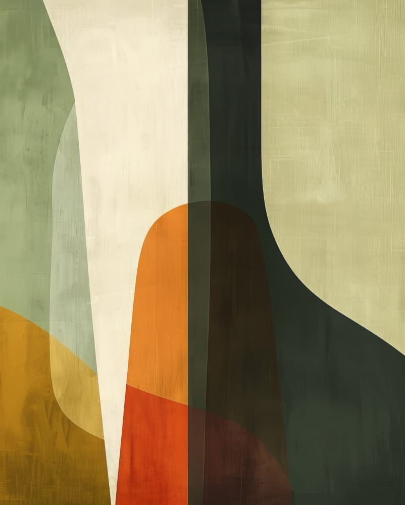 Modern Earthy Curves by Bilge Paksoylu — canvas wall art