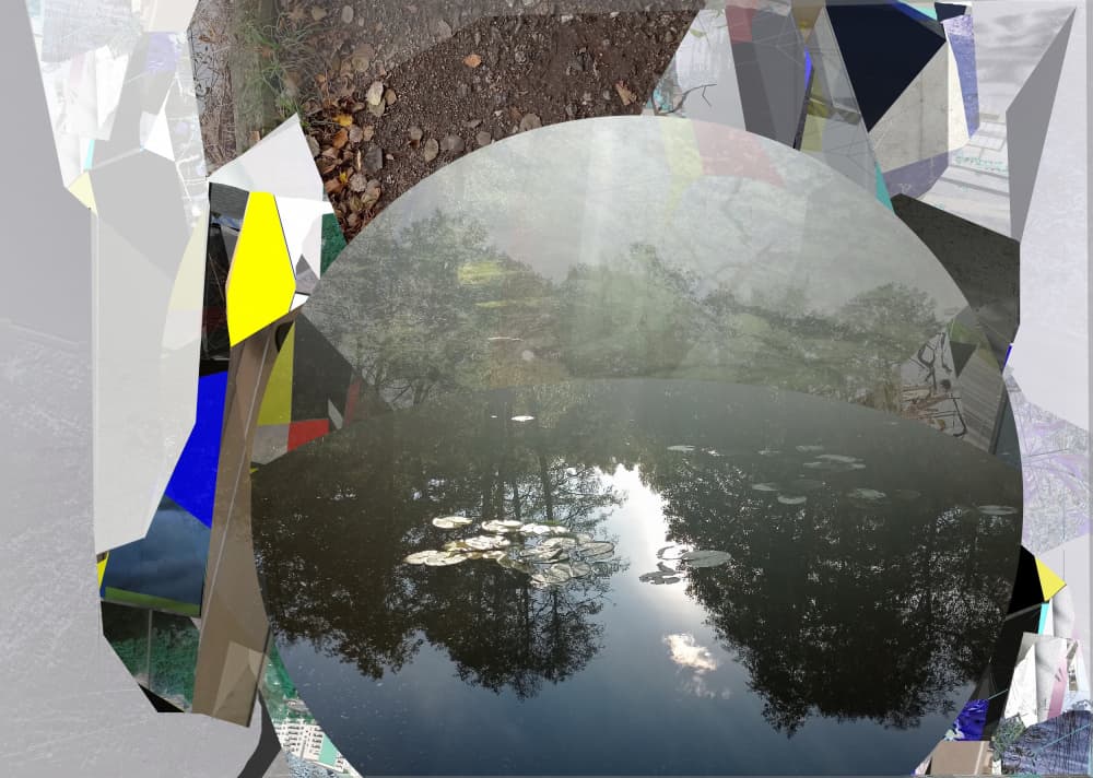 Abstract Pond Reflection by Stefan Fransson — canvas wall art