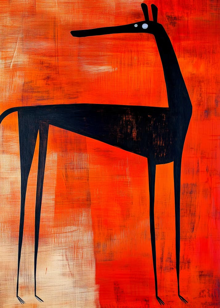 Modern Black Llama by Justyna Jaszke — canvas wall art