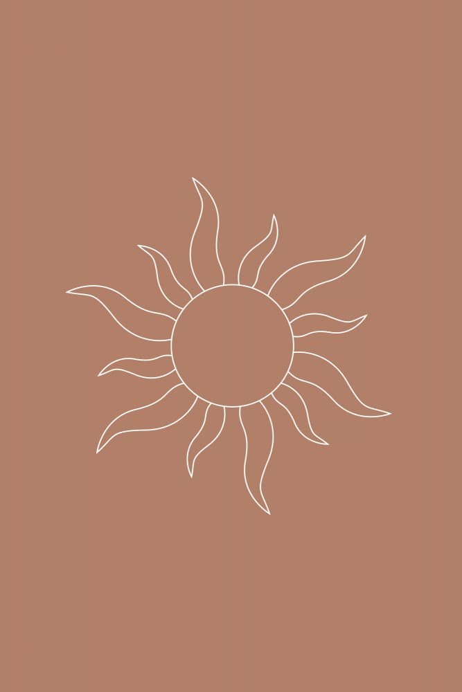 Minimalist Sun Outline by Karen Menzenbach — canvas wall art