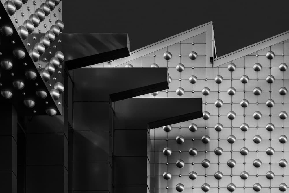 Geometric Silver Spheres by Theo Luycx — canvas wall art