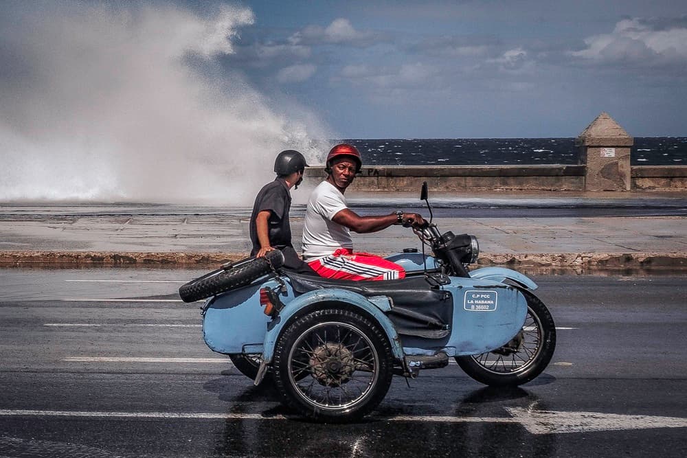 Riding Havana Waves by Andy Bauer — canvas wall art