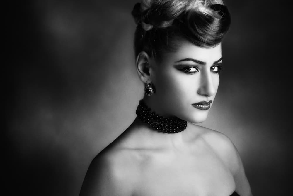 Vintage Glamour Portrait by Peppe Tambè — canvas wall art