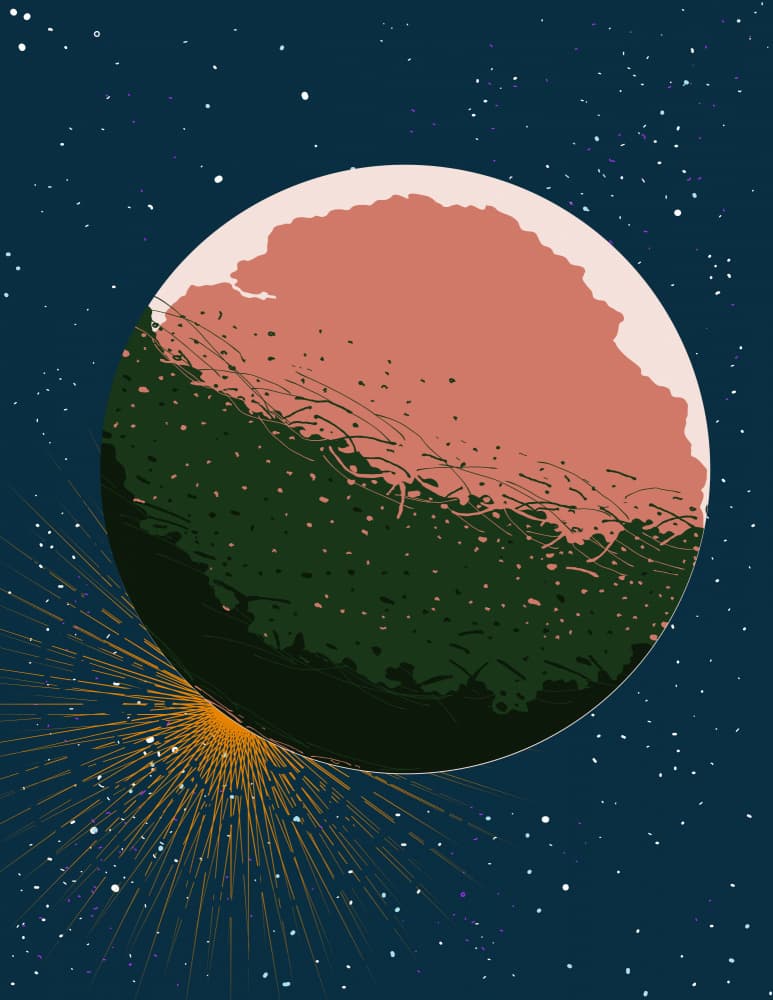 Cosmic Planet Burst by Nicholas — canvas wall art