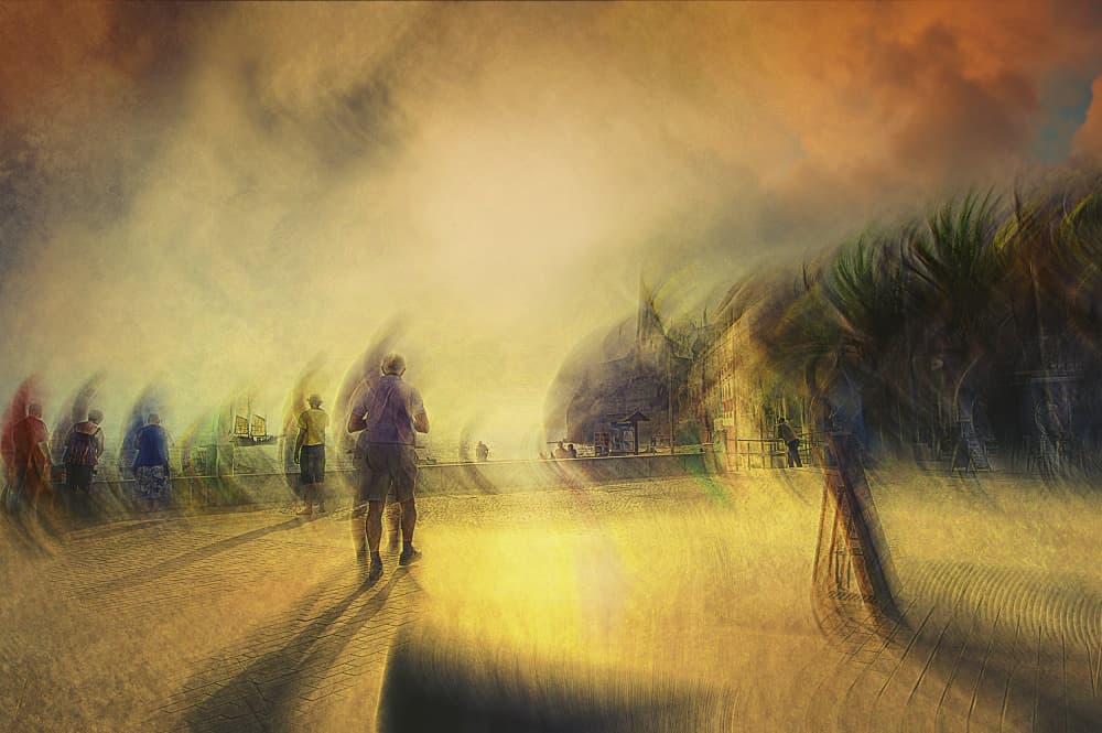 Golden Hour Walk by Jan van der Linden — canvas wall art