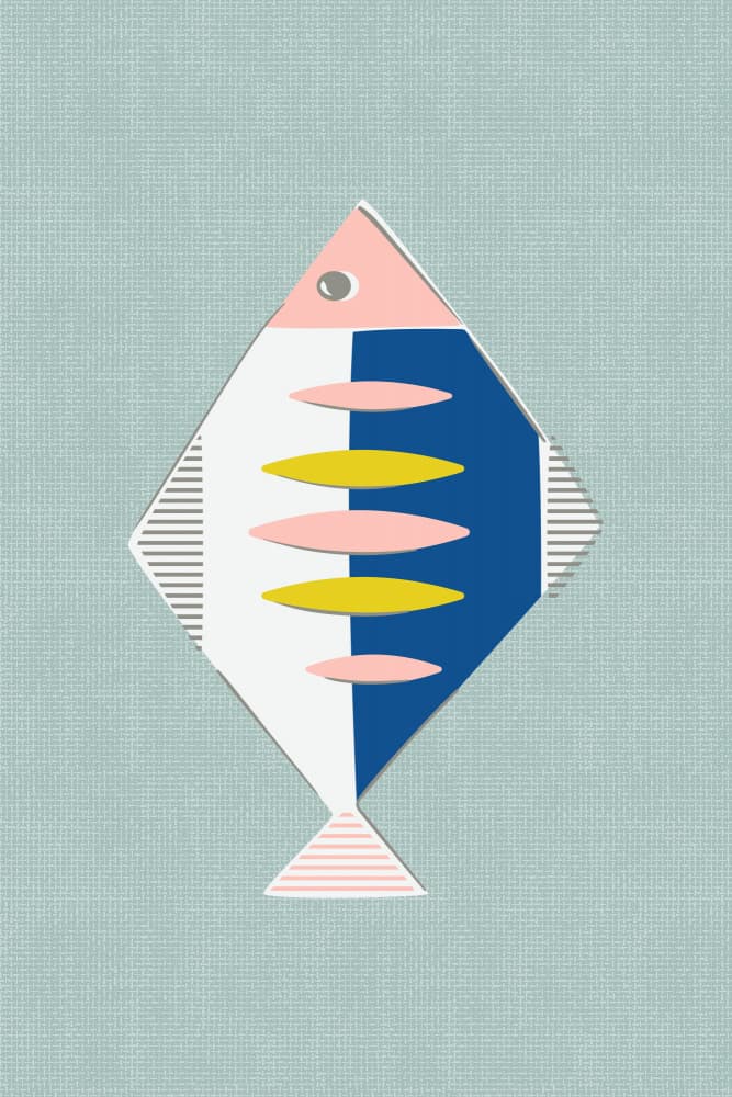 Abstract Geometric Flounder by Alexandra Weise — canvas wall art