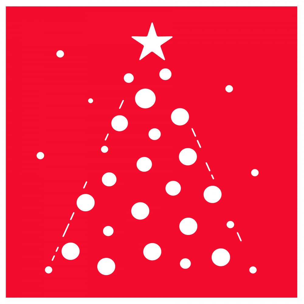 Abstract Christmas Tree Star by casa cartissi — canvas wall art