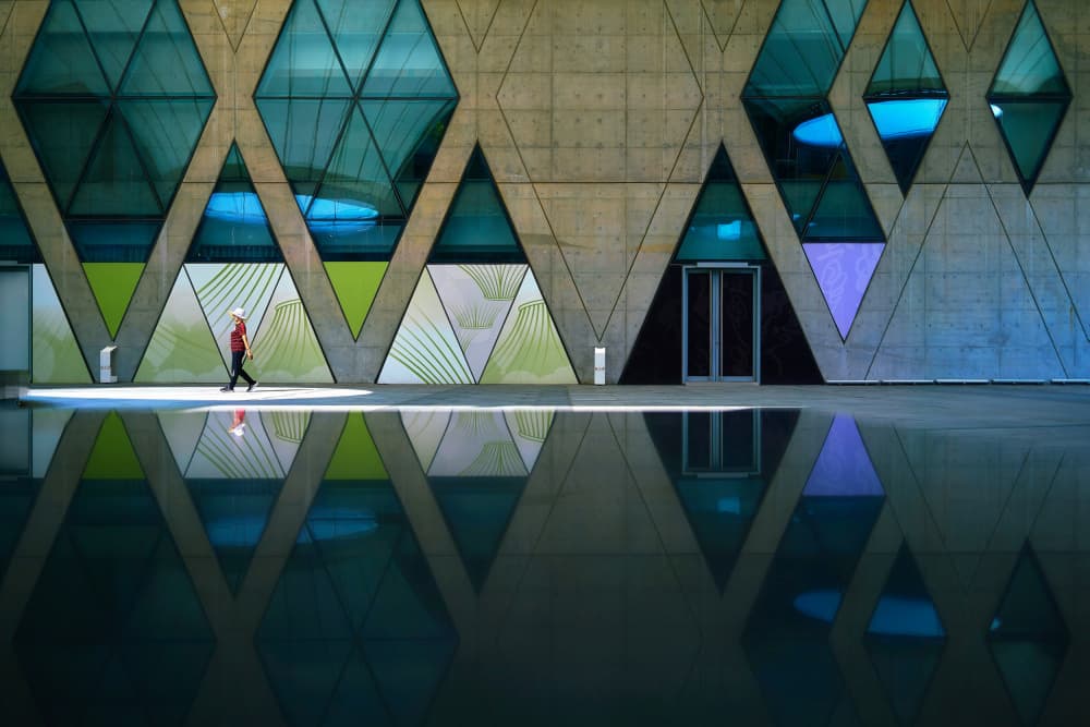 Modern Geometry Reflection by MingLun Tsai (蔡明倫) — canvas wall art