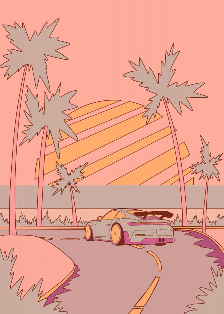 Miami drive by Stephen Wade — canvas wall art