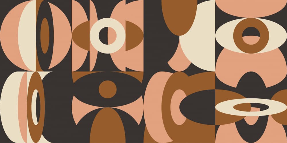 Midcentury Modern Shapes by Dina Dankers — canvas wall art