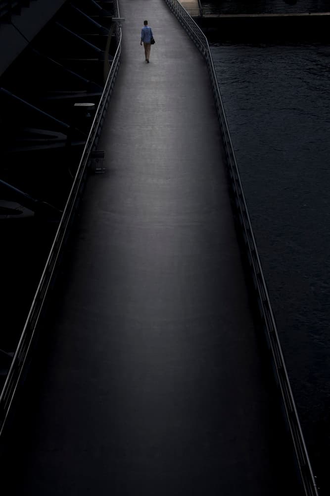 Solitary Bridge Walk by Ramiz Sahin — canvas wall art