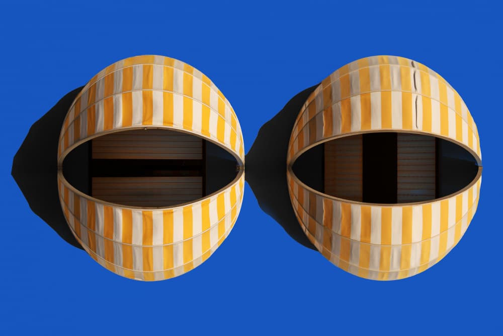 Sunny Striped Ovals by Hans-Wolfgang Hawerkamp — canvas wall art