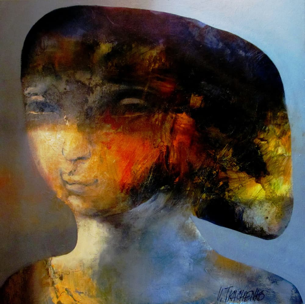 Vibrant Abstract Portrait by Victor Tkachenko — canvas wall art