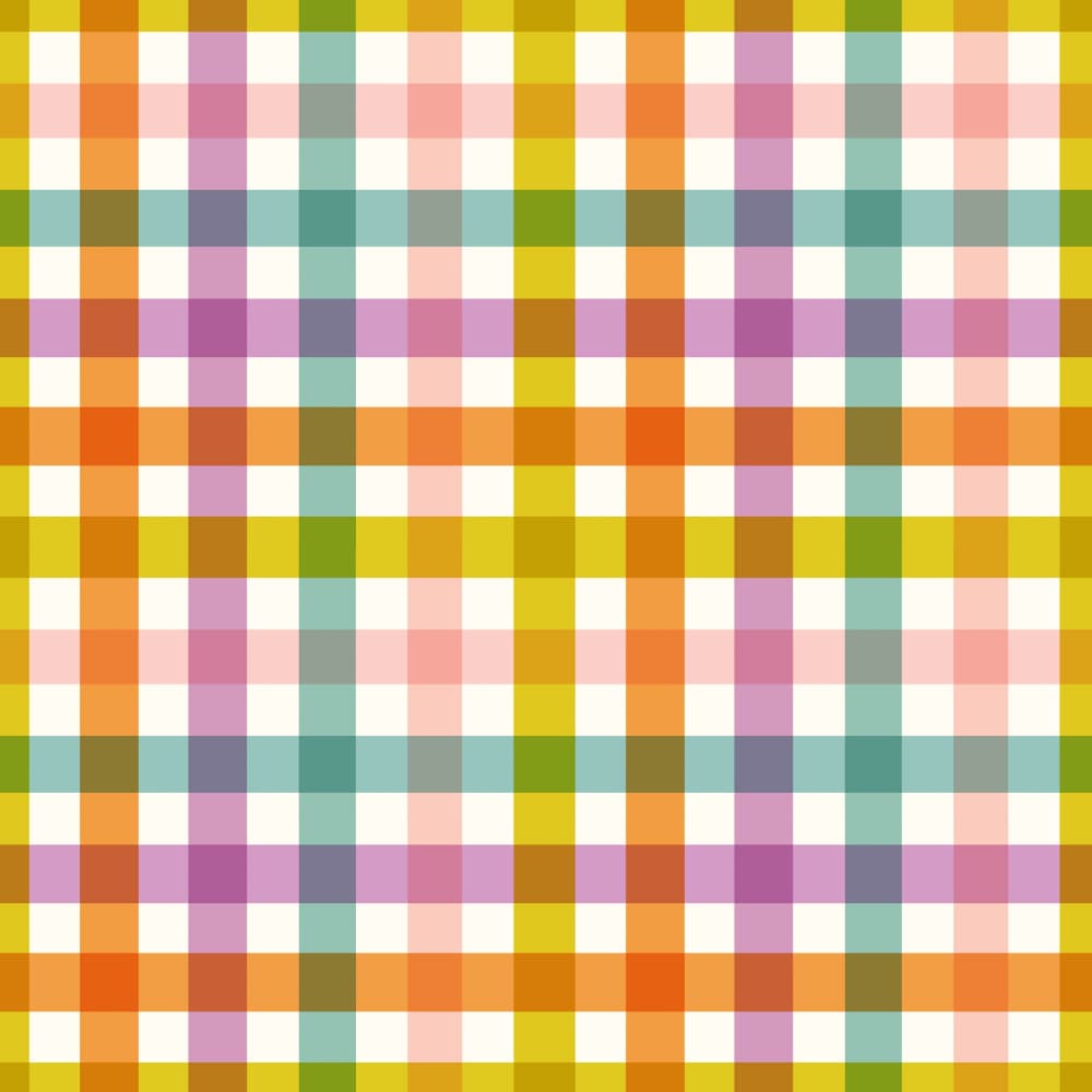 Vibrant Plaid Pattern by Carolina Rowlinson — canvas wall art