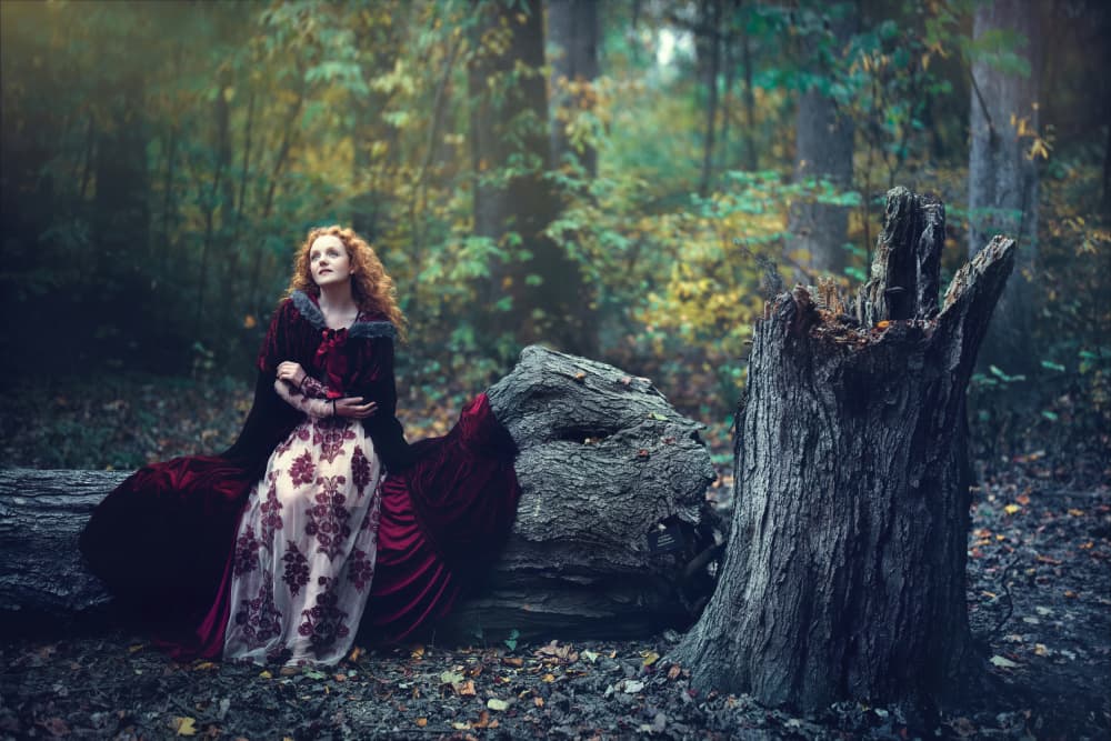 Enchanted Forest Maiden by Catherine Wang — canvas wall art