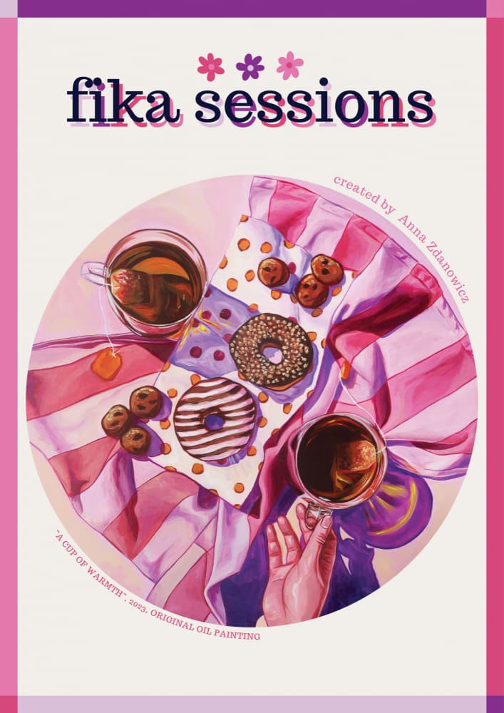 Fika Session Sweet Treats by Anna Zdanowicz — canvas wall art