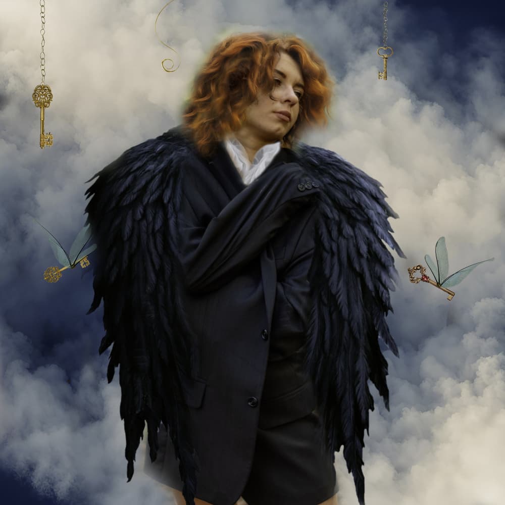 Man with Wings and Keys by Ewa Całkosińska-Kajzer — canvas wall art