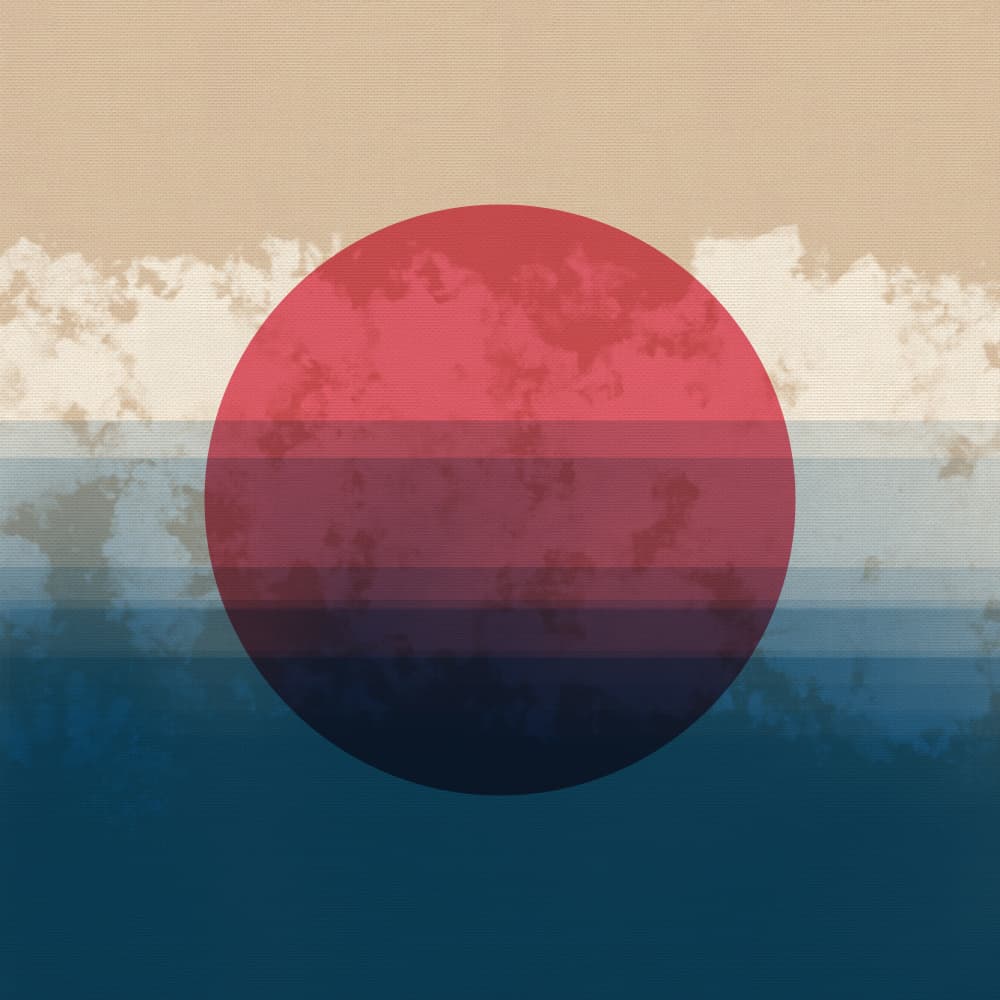 Retro Sunset Abstraction by Dina Dankers — canvas wall art