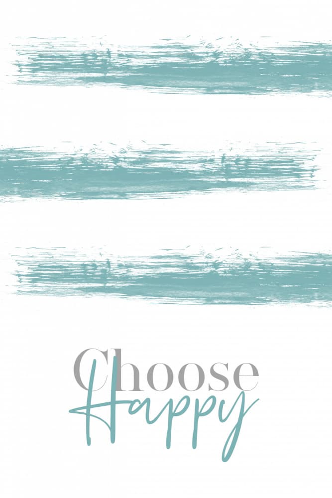 Choose Happy Script by Melanie Viola — canvas wall art