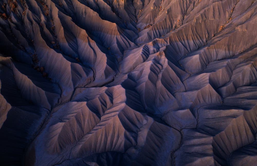Abstract Badlands Ridges by MIN LI — canvas wall art