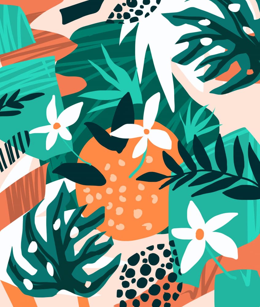 Vibrant Tropical Bloom by Uma Gokhale — canvas wall art