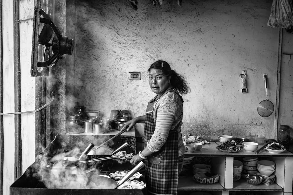 Woman Cooking With Steam by Marco Tagliarino — canvas wall art