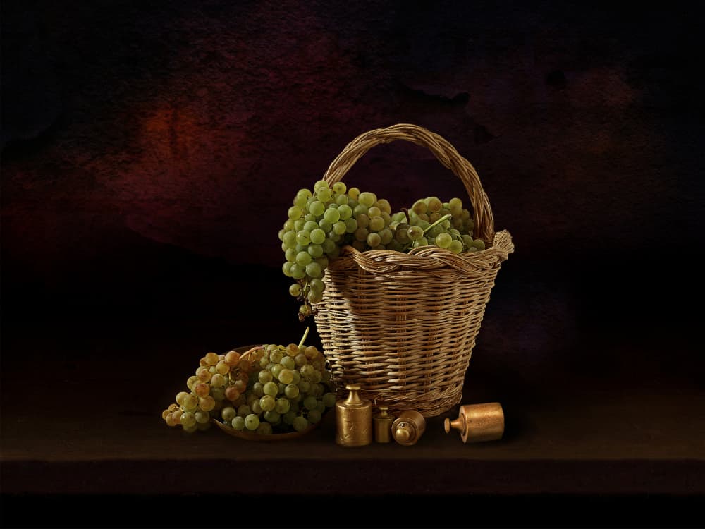 Rustic Grapes Still Life by Juan Antonio Palacios — canvas wall art