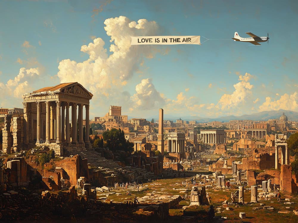 Love is in the air by Dikhotomy — canvas wall art