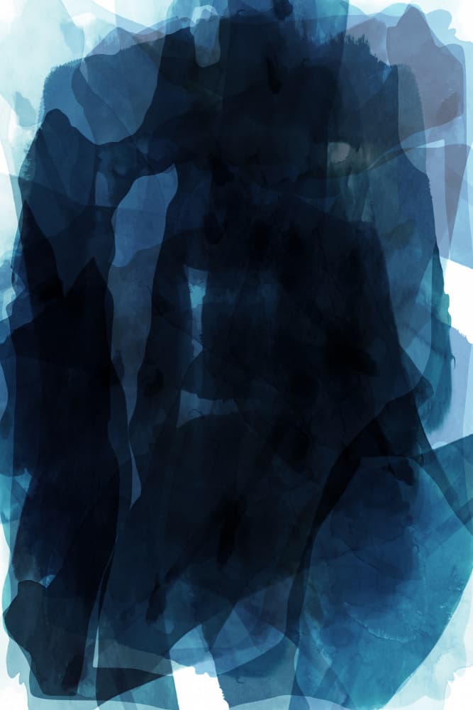 Abstract Blue Layers by cartissi — canvas wall art