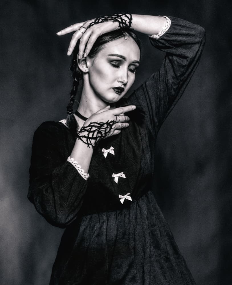 Dramatic Gothic Portrait by Offer Ellbogen — canvas wall art