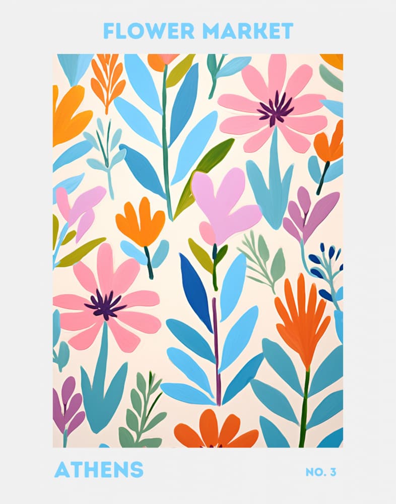 Vibrant Flower Market by Jolly and Dash — canvas wall art