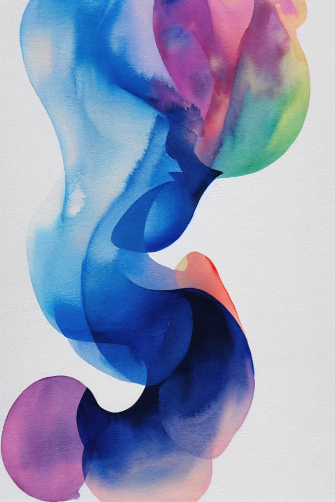 Vibrant Flowing Watercolor by Mauro — canvas wall art