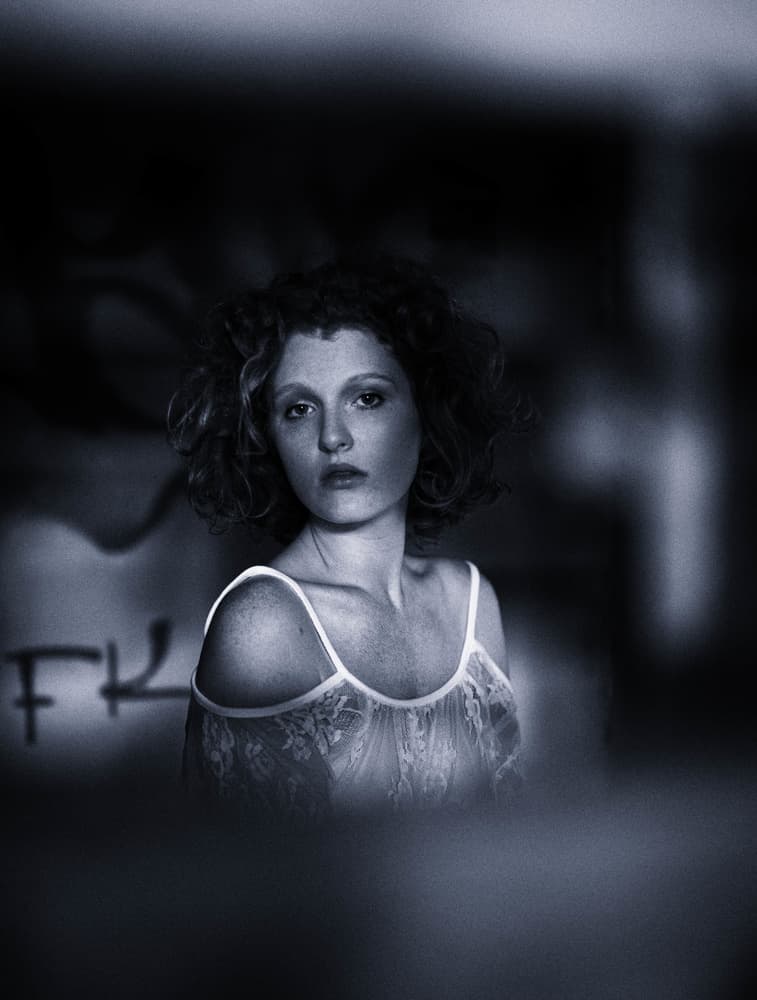 Pensive Woman Portrait by Yuri Shepelev — canvas wall art