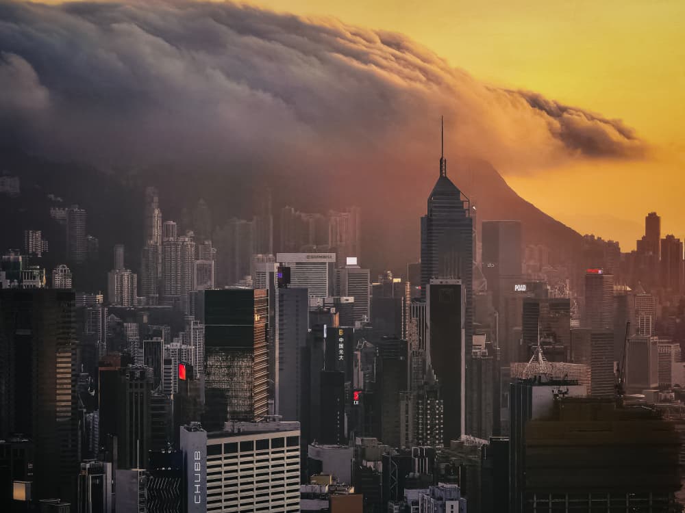 Dramatic Hong Kong Cloudscape by Tong Ho Chung Howard — canvas wall art