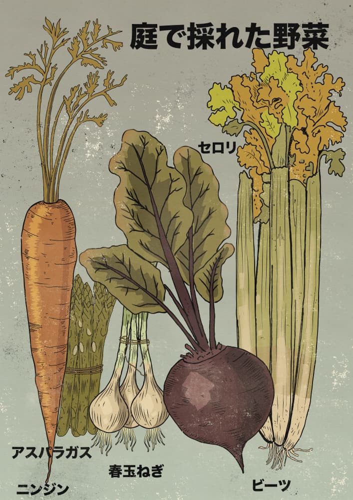 Garden Harvest Vegetables by Nicholas — canvas wall art