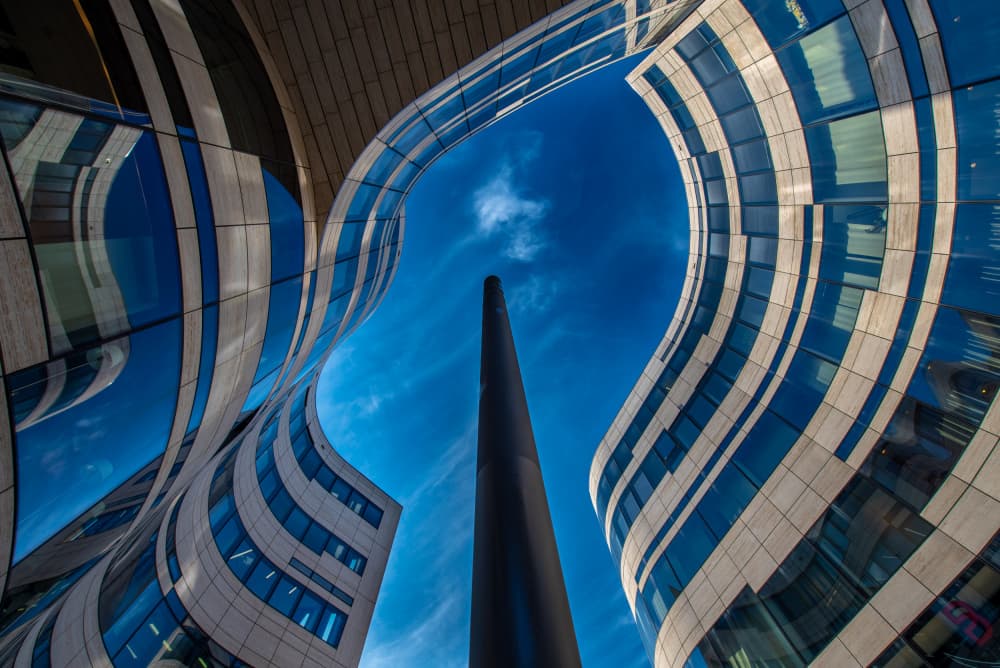 Curved Urban Architecture by Jean Vandijck — canvas wall art