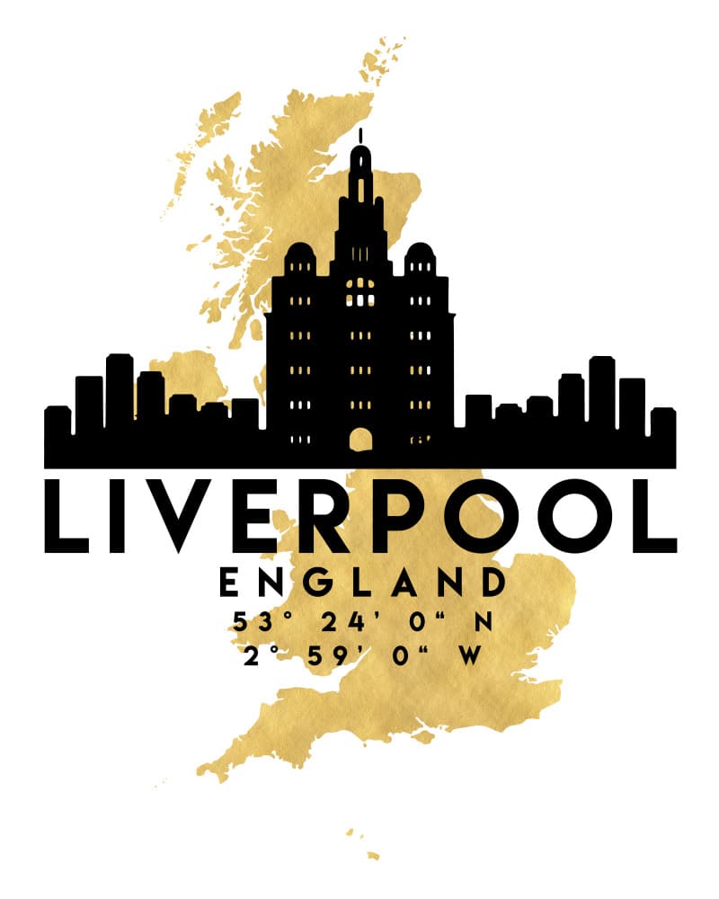 Liverpool England Map by Emiliano Deificus — canvas wall art