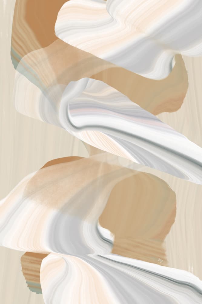 Abstract Fluid Neutrals by Martina — canvas wall art